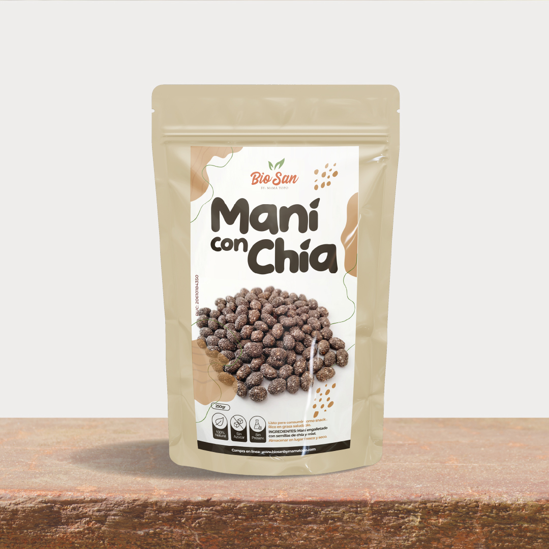 Maní con Semillas de Chía(250gr) - Productos saludables y naturales